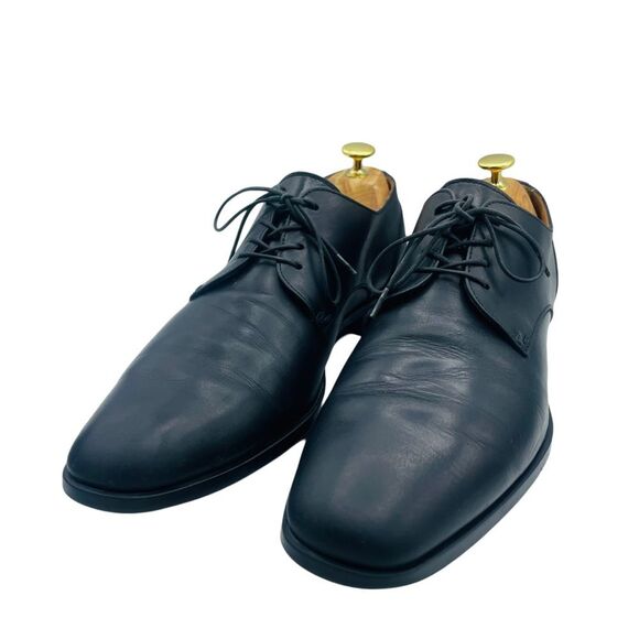 HUGO BOSS Men\'s Black Leather Lace Up Oxford Dress Shoes US 8 main image 5